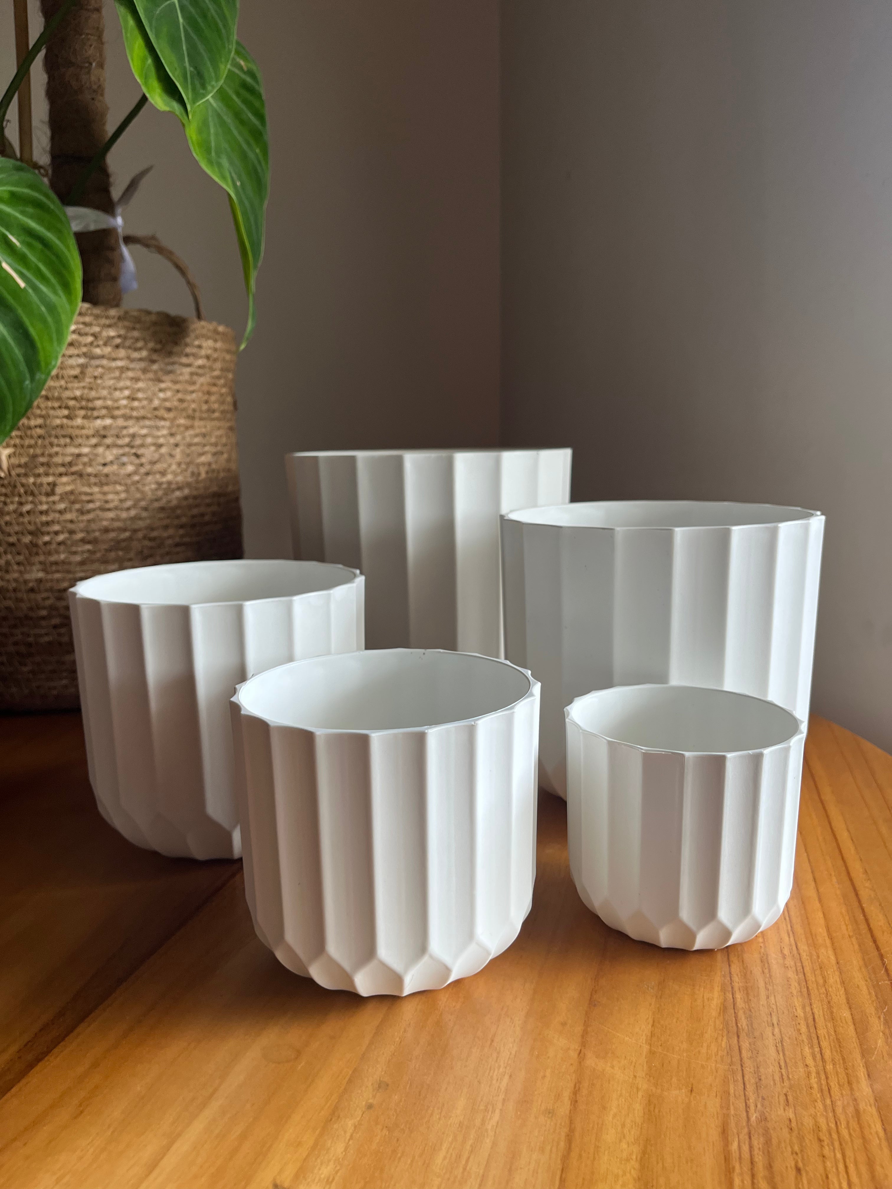 SET 5 MACETAS PRISMA