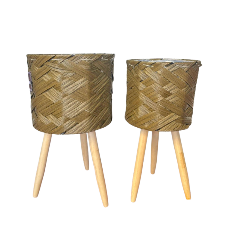 SET MACETAS DECORATIVAS STAND