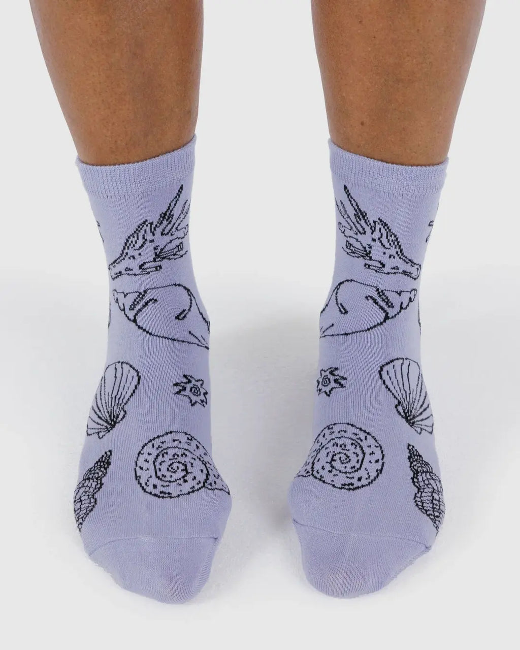 CREW SOCK-SHELLS LIGHT BLUE