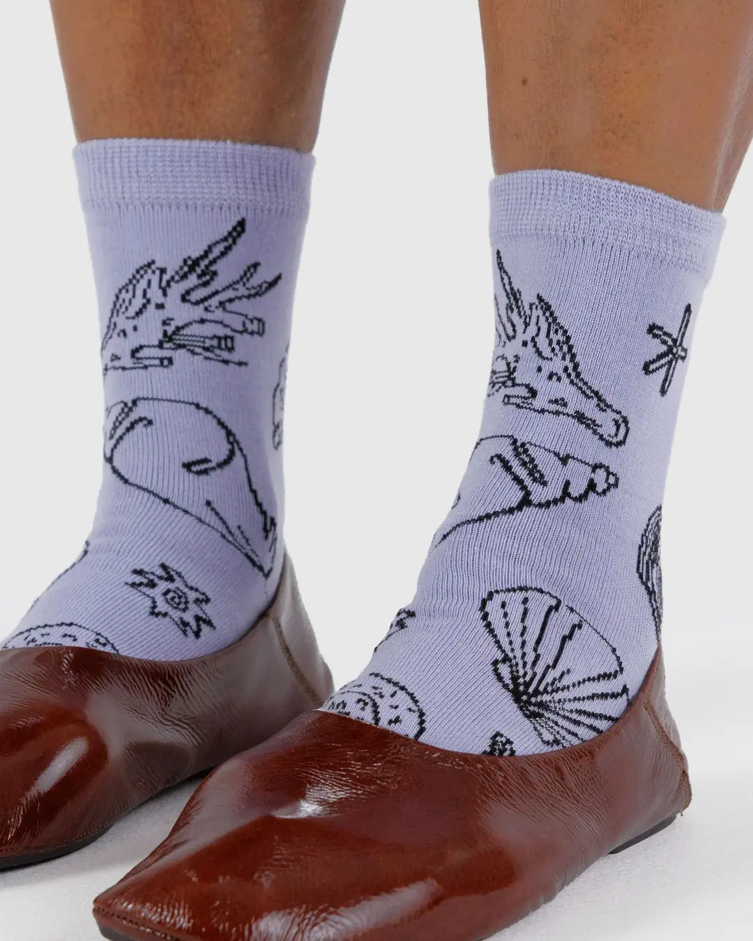 CREW SOCK-SHELLS LIGHT BLUE