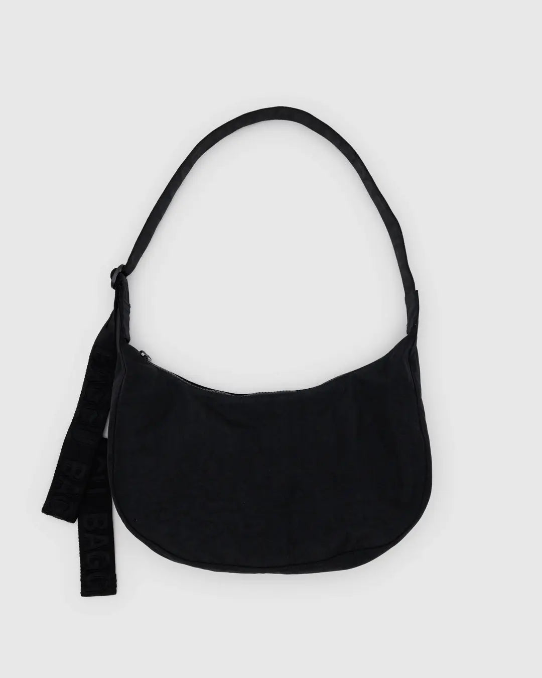 MEDIUM NYLON CRESCENT BAG-BLACK