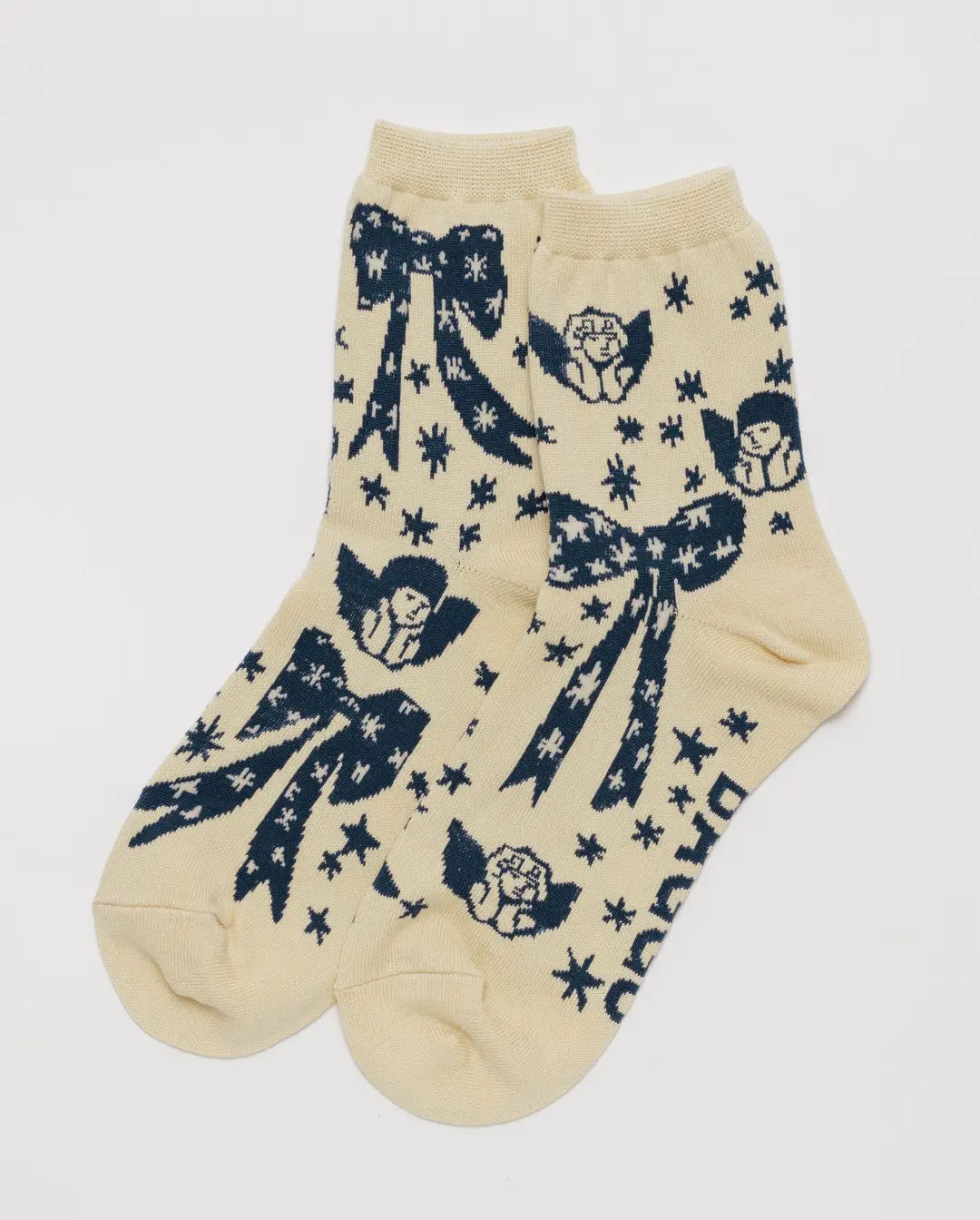 CREW SOCK- CHERUB BOWS