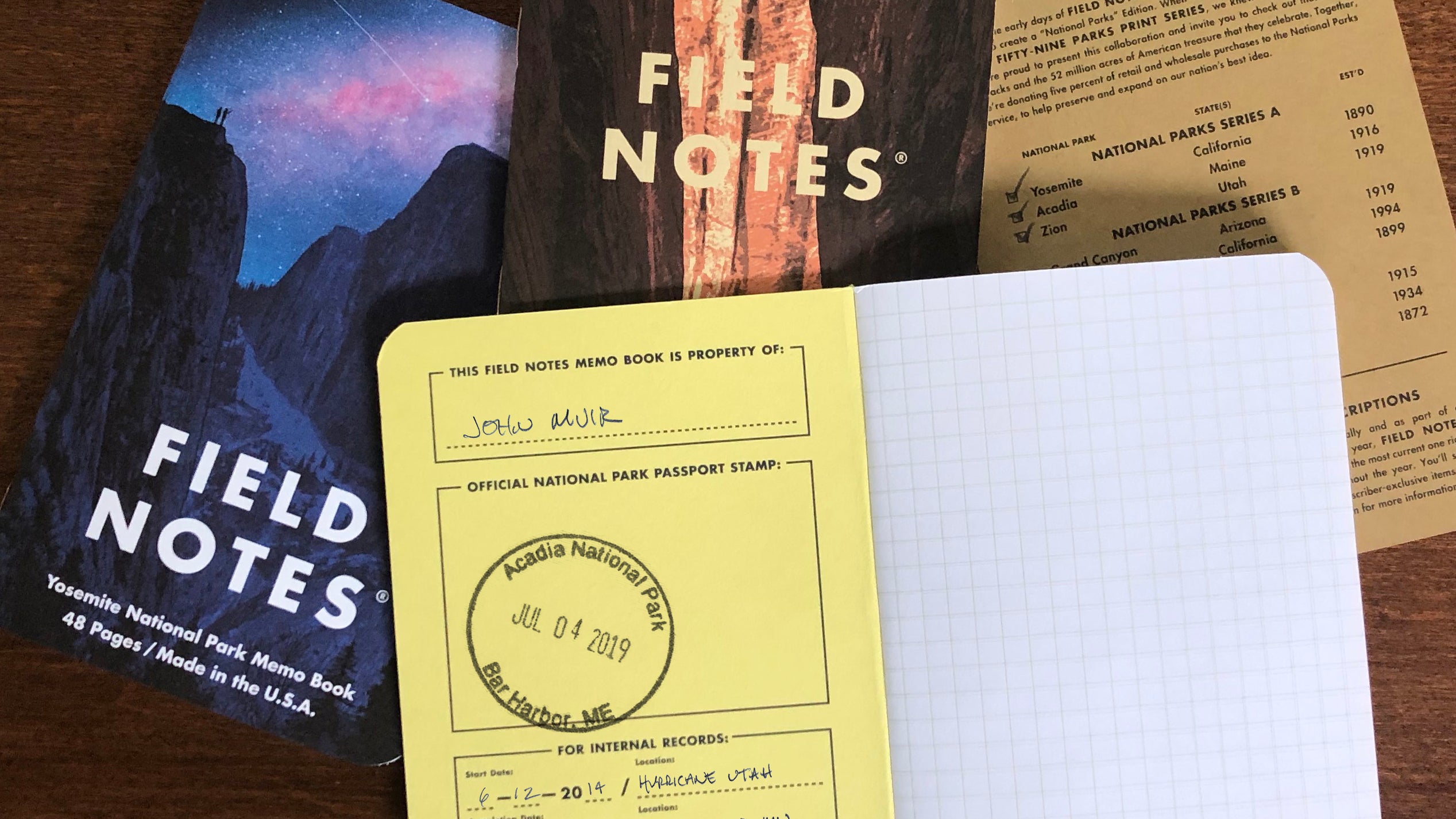 NATIONAL PARKS NOTEBOOKS